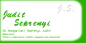 judit seprenyi business card